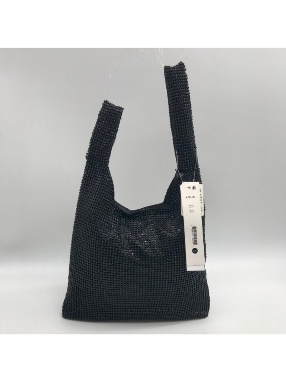 Aqua Black Rhinestone Mesh Tote Bag - Picture 2 of 11
